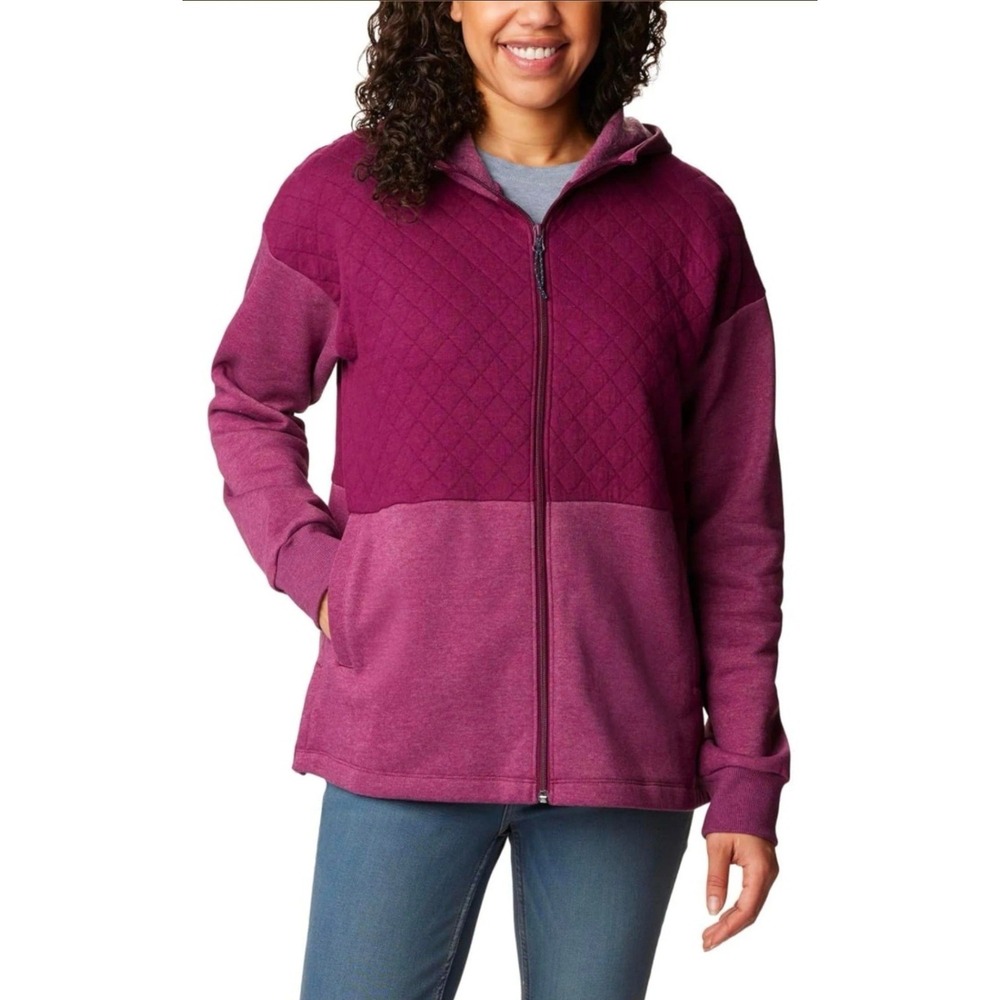 Columbia Hart Mountain‎ Women's Full Zip Hoodie Purple XS